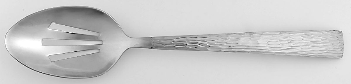 Brocade (Stainless) Pierced Tablespoon (Serving Spoon) by Hampton Silversmiths-1