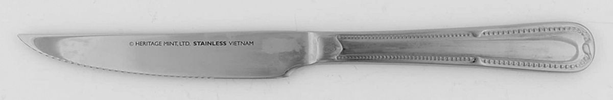 Fontenay (Stainless) Individual Solid Handle Steak Knife by Heritage Mint, Ltd.-1