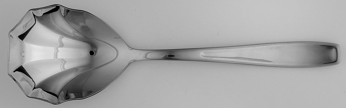 Cestello (Stainless) Solid Shell Berry/Casserole Spoon by Heritage Mint, Ltd.-1
