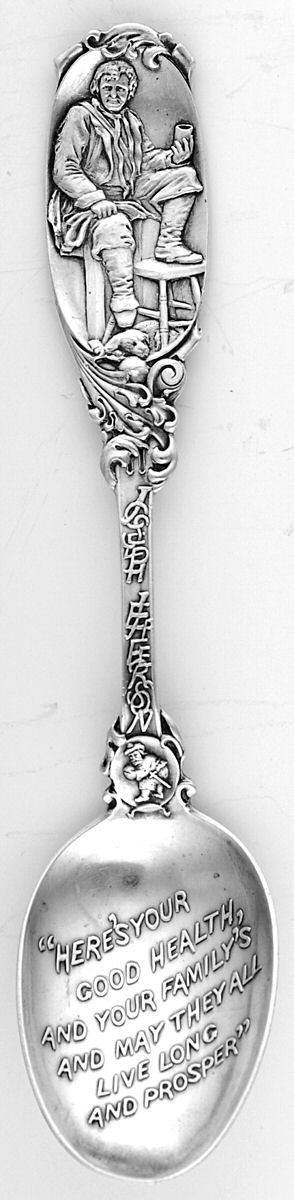 Historical Figures Souvenir Spoon (Sterling) Joseph Jefferson Teaspoon by Howard Sterling -1