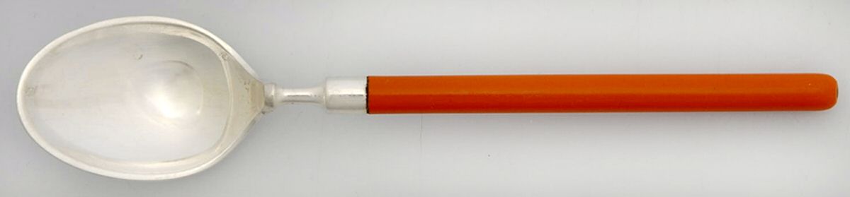 Amalie Orange (Sterling) Teaspoon by Hans Hansen (Denmark)-1