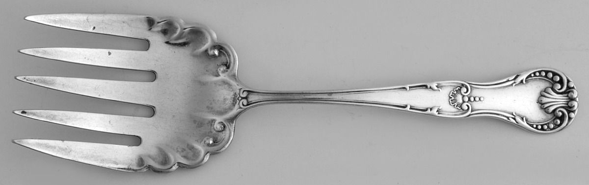 HCU7 (Sterling) Large Solid Tined Sardine Serving Fork by H H Curtis & Co-1