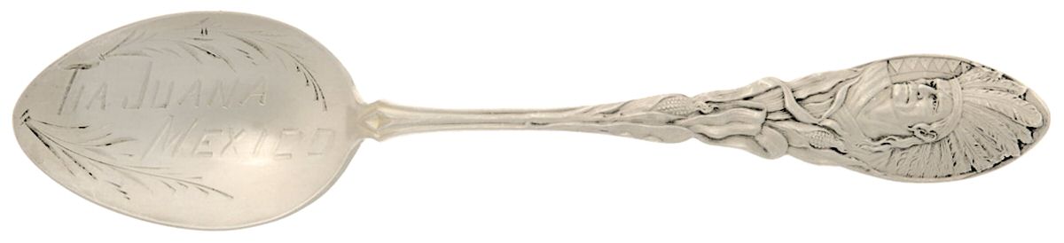Mexico Souvenir Spoons (Sterling) Mexico Five O'Clock Spoon by Howard Sterling -1