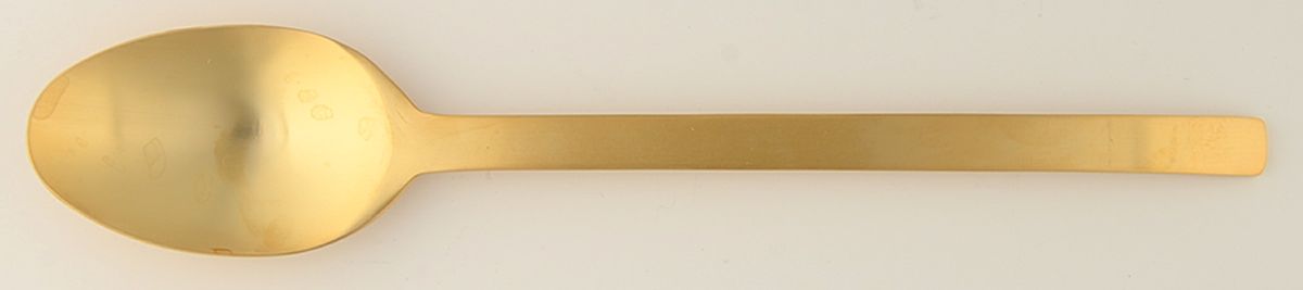 Spiga-Matte (Gold Electroplate) Place/Oval Soup Spoon by Herdmar-1