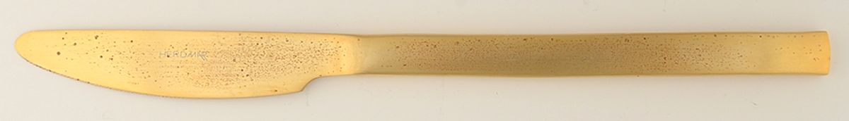 Spiga-Matte (Gold Electroplate) New French Solid Knife by Herdmar-1