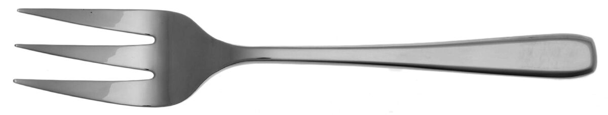 Clippy Mirror (Stainless) Medium Solid Cold Meat Serving Fork by Harry & Camila-1