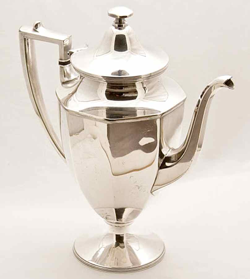 0606 (Silverplate, Hollowware) Silverplate Mini Coffee Pot by Homan-1