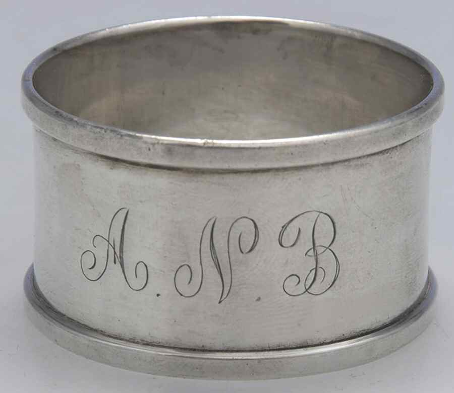 Sterling Hollowware Monogram Napkin Ring by Henry Griffith & Son-1