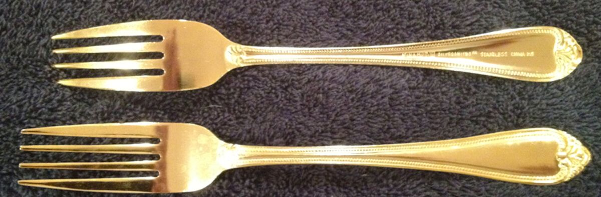 HSV179 (Gold Electroplate) Fork by Hampton Silversmiths-1