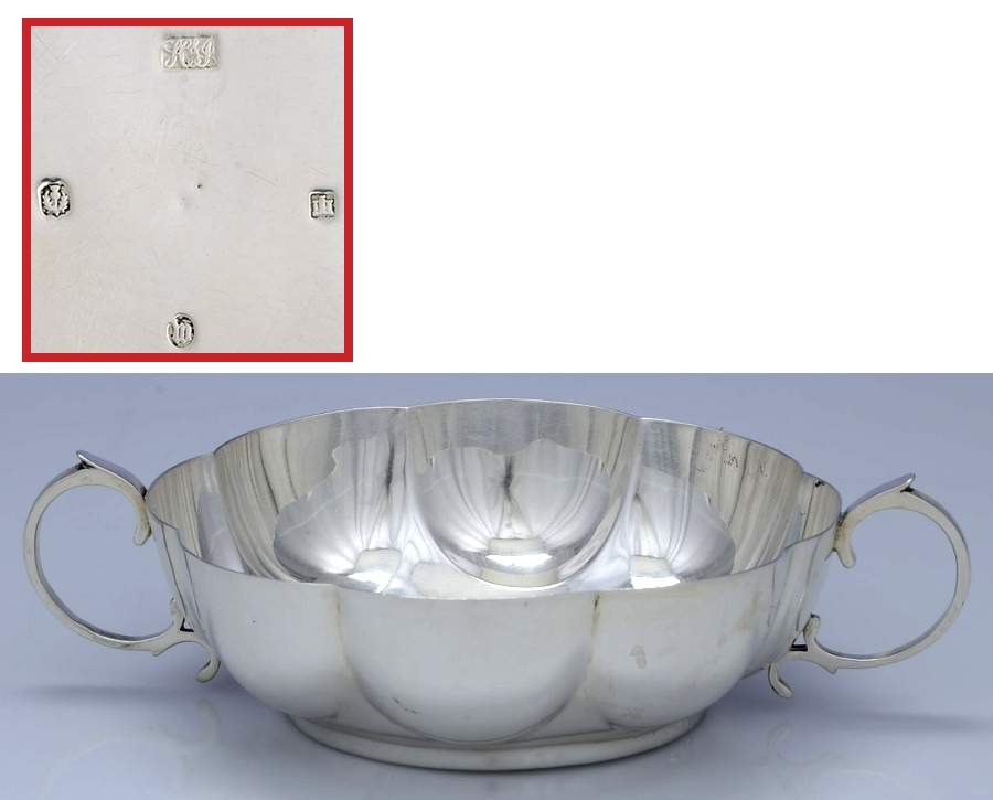 H2I1 (Sterling, Hollowware) Cream Soup Bowl by Hamilton & Inches-1