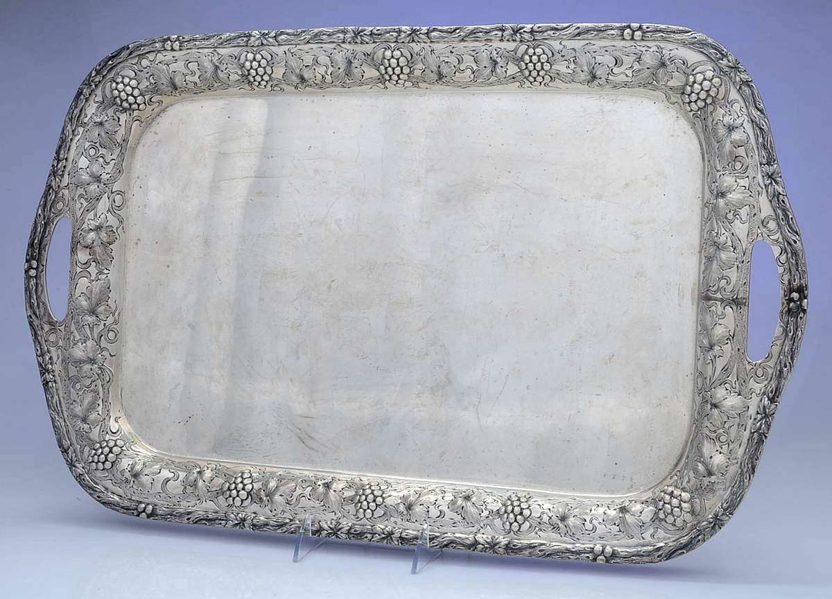 9500 (Sterling, Hollowware) Large Waiter Tray by Schofield-1
