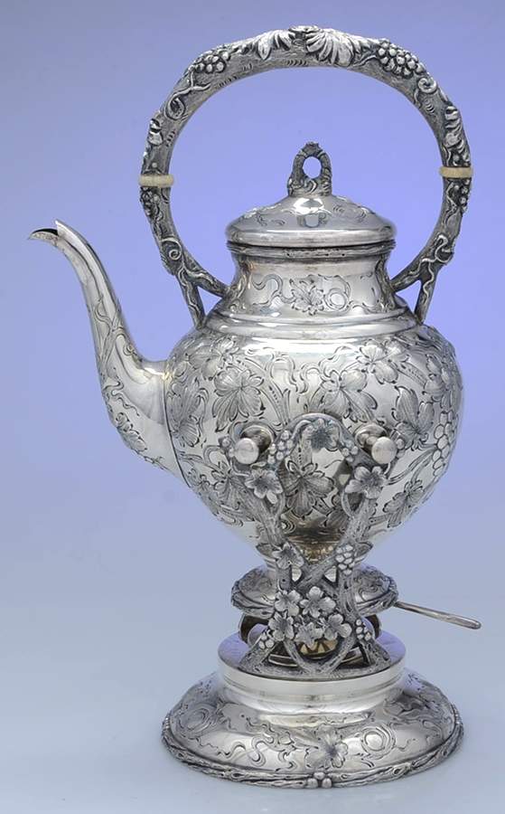 9500 (Sterling, Hollowware) Kettle, Stand & Burner by Schofield-1