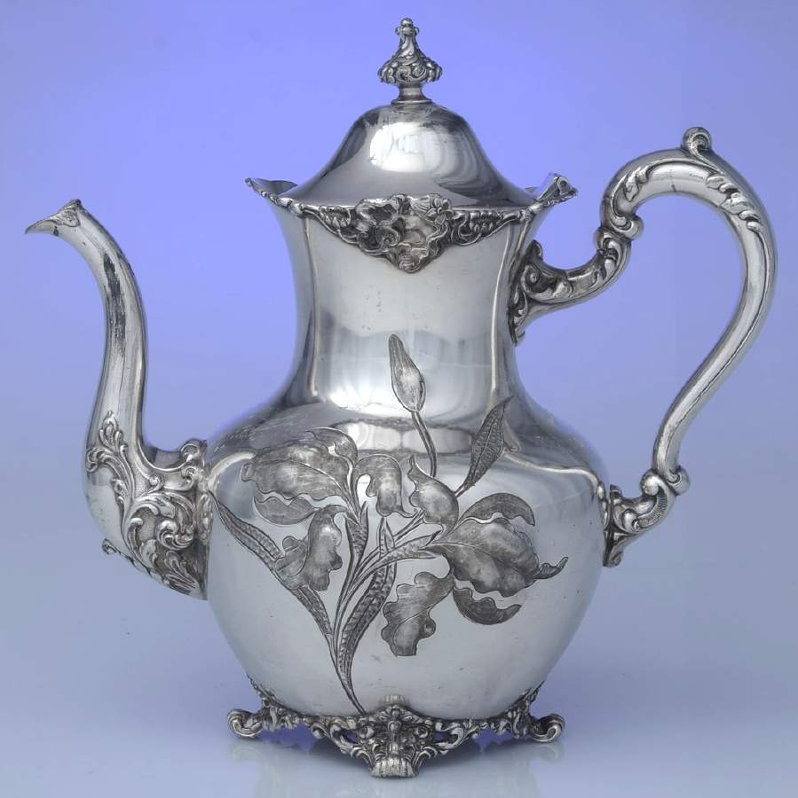 2245 (Silverplate, Hollowware) Silverplate Coffee Pot by Homan-1