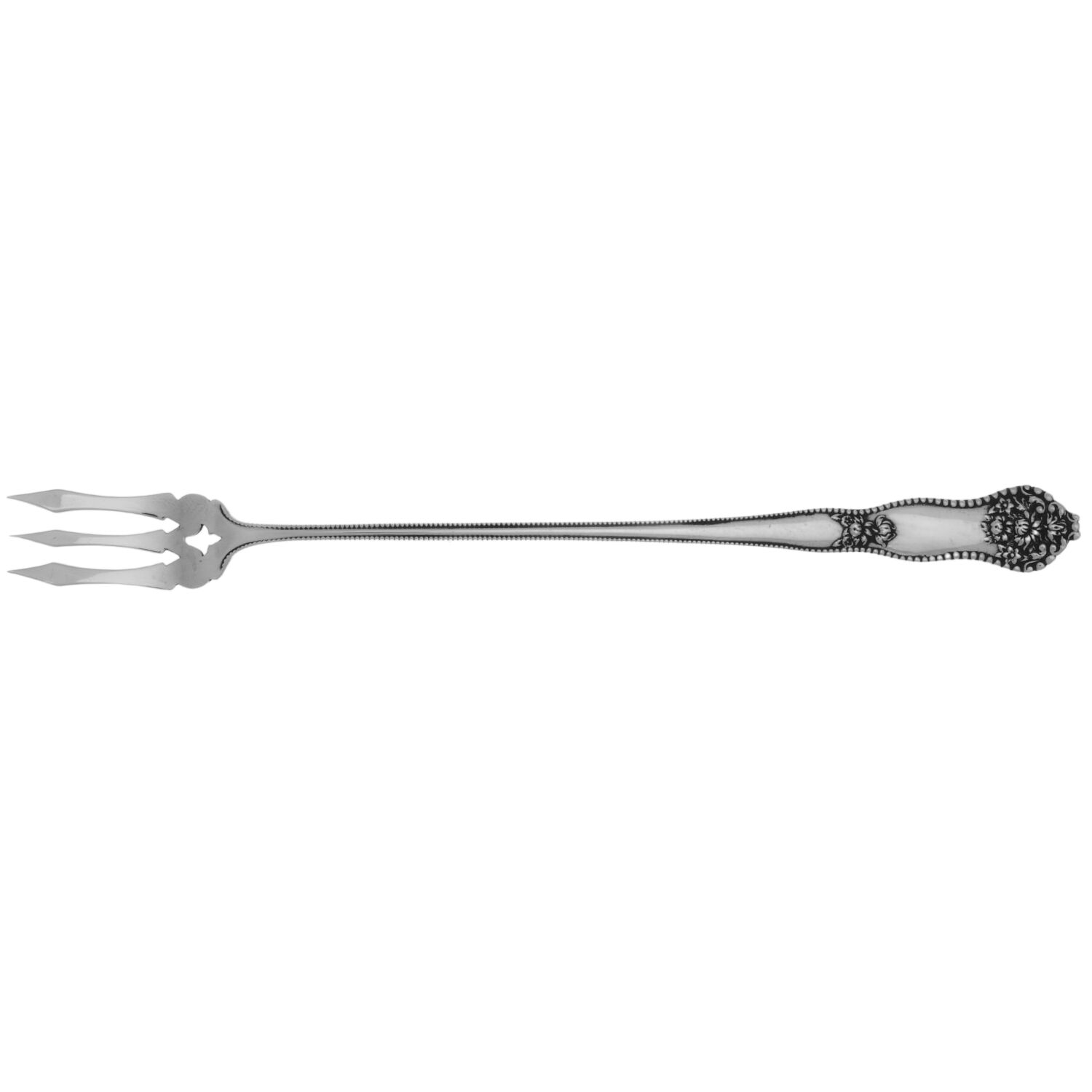 HCU8 (Sterling) Long Handle Olive Fork by H H Curtis & Co-1