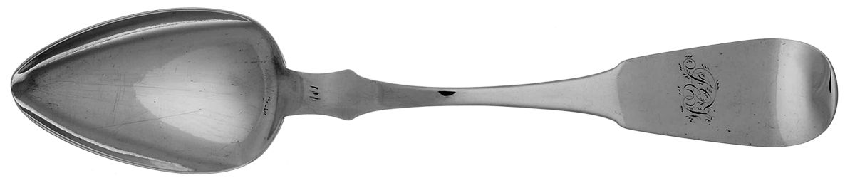 Coin Silver Flatware Tablespoon (Serving Spoon) by Henry McKeen-1