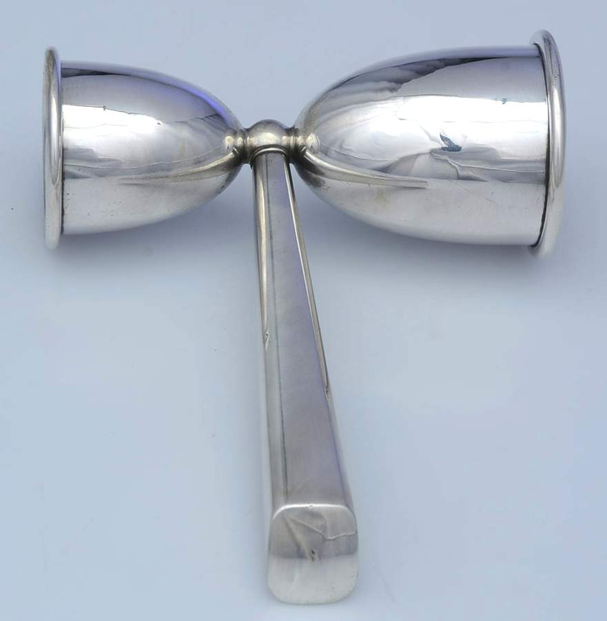 HBG10 (Sterling, Hollowware) Double Jigger Hollow Handle by John Hasselbring-1