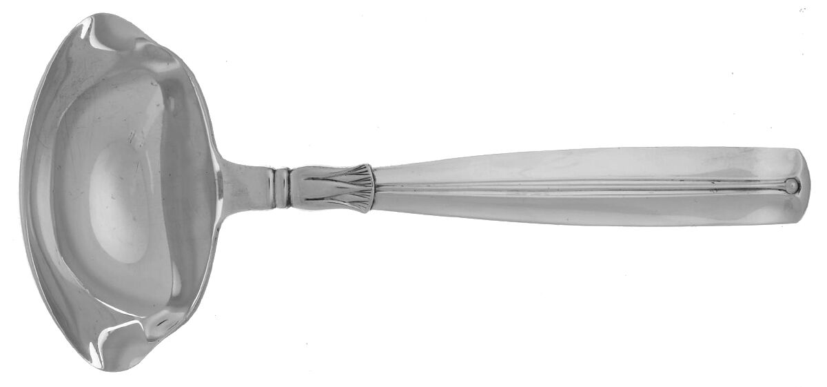 Lotus (Sterling) Solid Gravy Ladle by Horsens-1