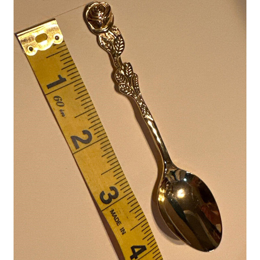HIC4 (Gold Electroplate) Demitasse Spoon by HIC Flatware-1