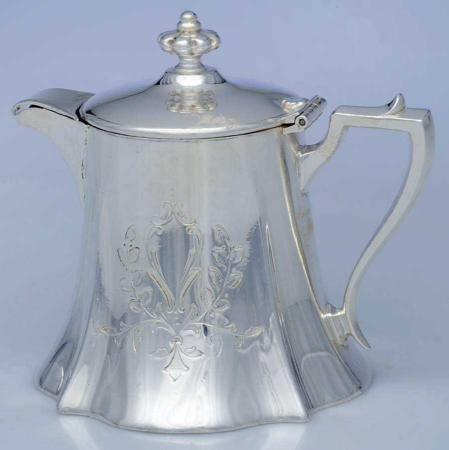 3629 (Silverplate, Hollowware) Syrup Pitcher with Hinged Lid by Homan-1