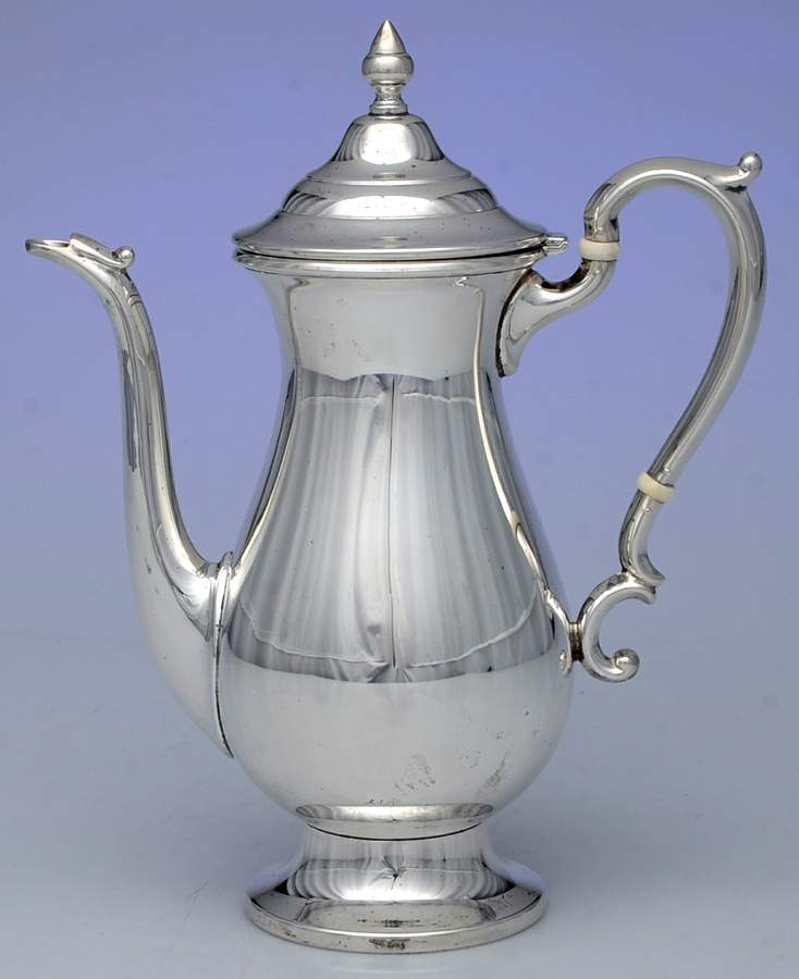 151 (Sterling, Hollowware) Mini Coffee Pot by Hunt Silver Co-1
