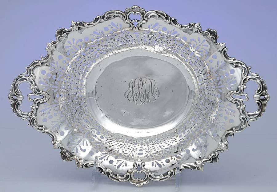 1905 (Sterling, Hollowware) Oval Pieced Basket by Howard Sterling -1
