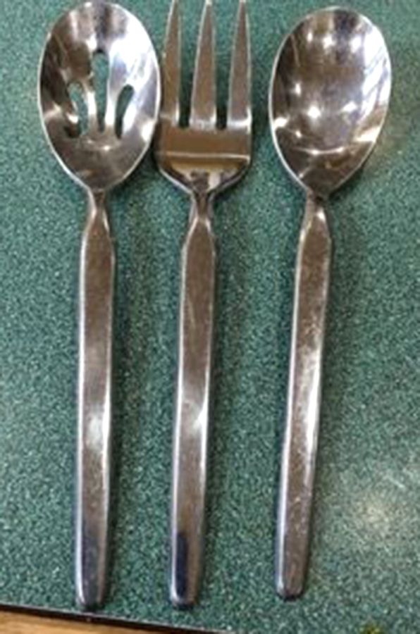 HSV218 (Stainless) Pierced Tablespoon (Serving Spoon) by Hampton Silversmiths-1