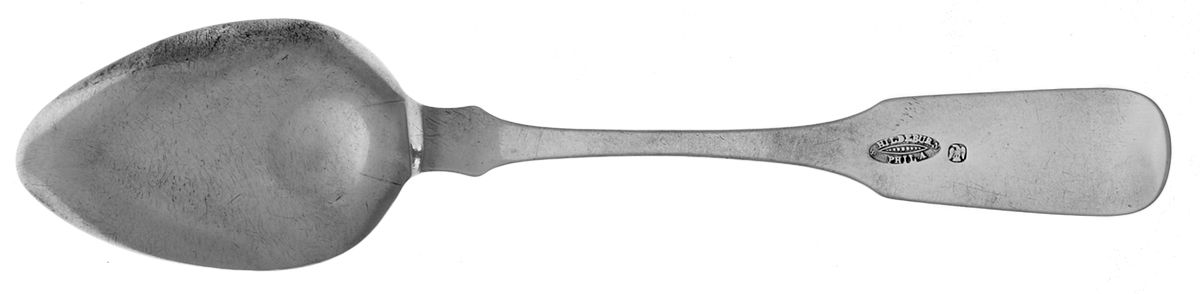 Coin Silver Flatware Tablespoon (Serving Spoon) by Hildeburn & Bros.-2