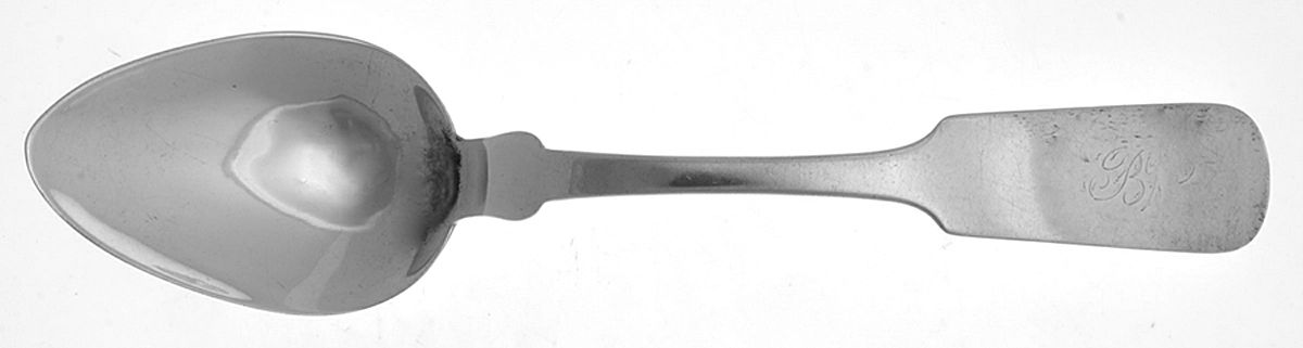 Coin Silver Flatware Tablespoon (Serving Spoon) by Hildeburn & Bros.-1