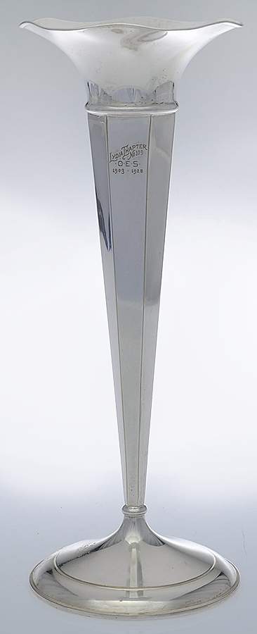 0144 (Silverplate, Hollowware) 13" Vase by Homan-1