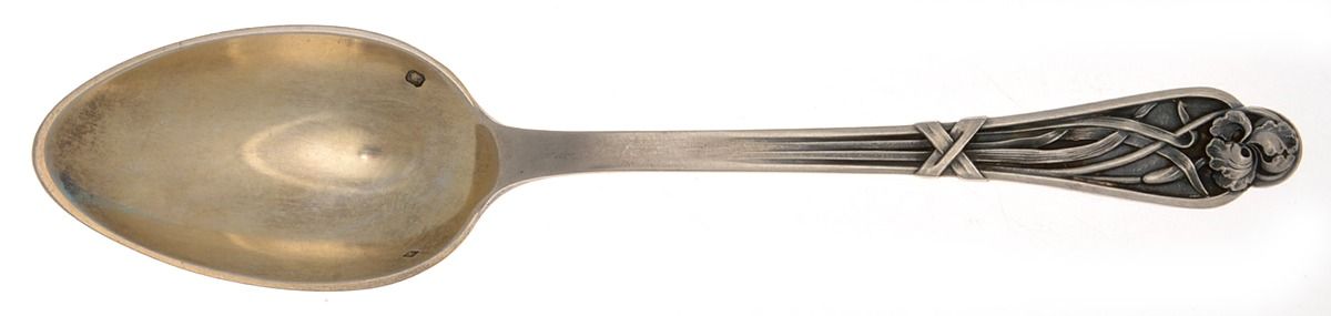 H0C1 (Sterling) Dessert/Oval Soup Spoon by Henin & Cie-1