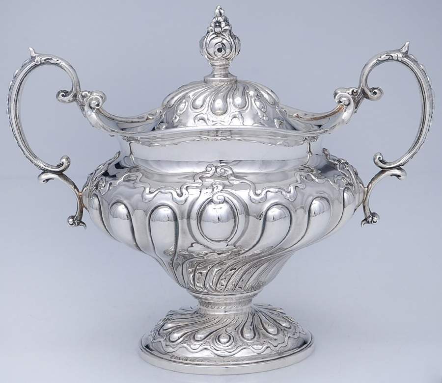 1904 (Sterling, Hollowware) Sugar Bowl & Lid by Howard Sterling -1