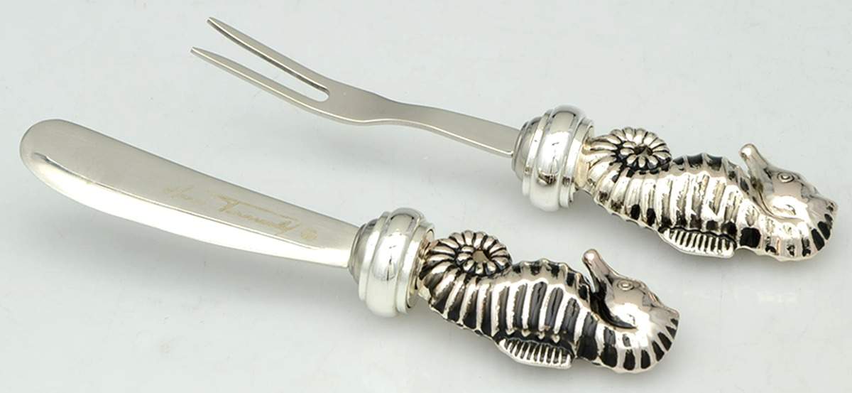 Shell (Silverplate, Hollowware) (2 Pc) Cheese Set (CHEFM3, CHSSM3) by Hans Turnwald-1