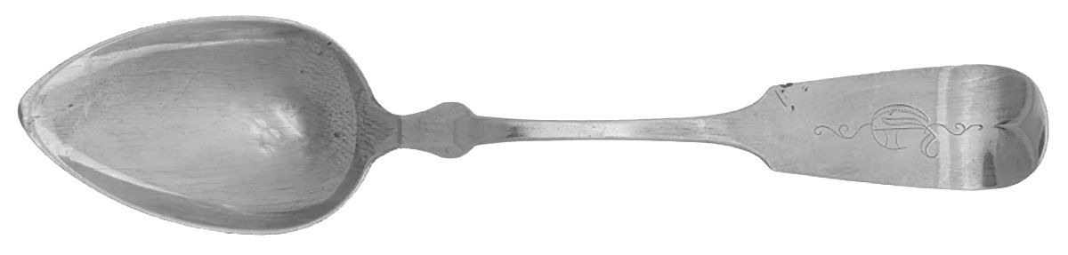 Coin Silver Flatware Tablespoon (Serving Spoon) by Hotchkiss & Schreuder-1