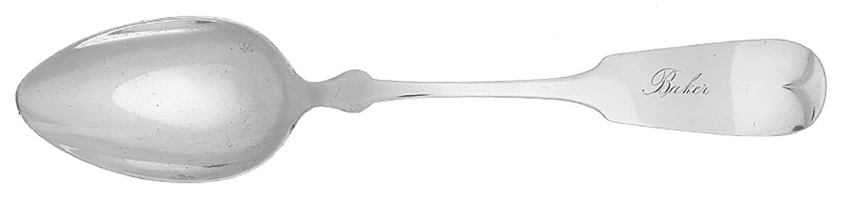 Coin Silver Flatware Tablespoon (Serving Spoon) by Hotchkiss & Schreuder-1