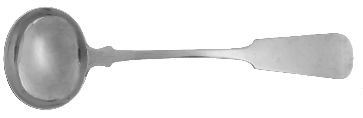 Coin Silver Flatware Solid Piece Cream Ladle by Hall & Hewson-1
