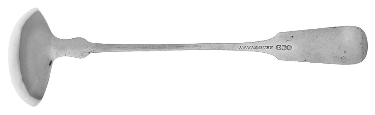 Coin Silver Flatware Solid Piece Cream Ladle by Hall,Hewson &Brower-2