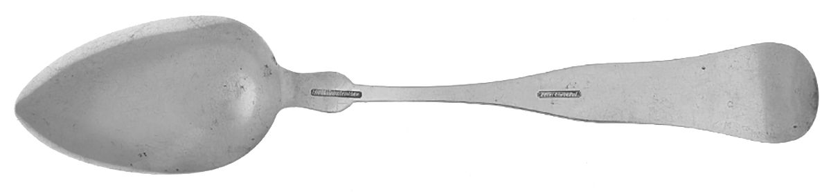 Coin Silver Flatware Tablespoon (Serving Spoon) by Henry L. Webster & Co-2
