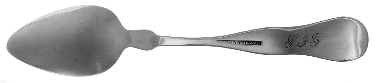 Coin Silver Flatware Teaspoon by Hall and Briggs-2