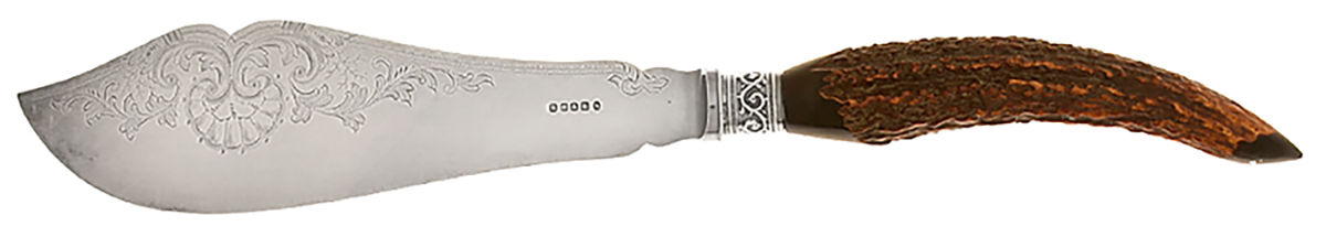 HWB2 (Silverplate) Individual Fish Knife with Silverplate Blade by Henry Bosworth-1