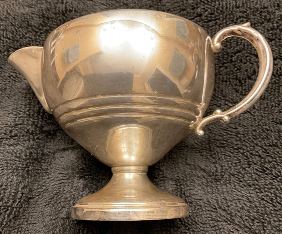 581 (Sterling, Hollowware) Weighted Mini Creamer by Hunt Silver Co-1