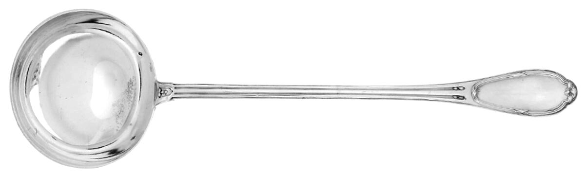 HVS1-1 (Sterling, Monos) Solid Soup Ladle by Henri Soufflot-1