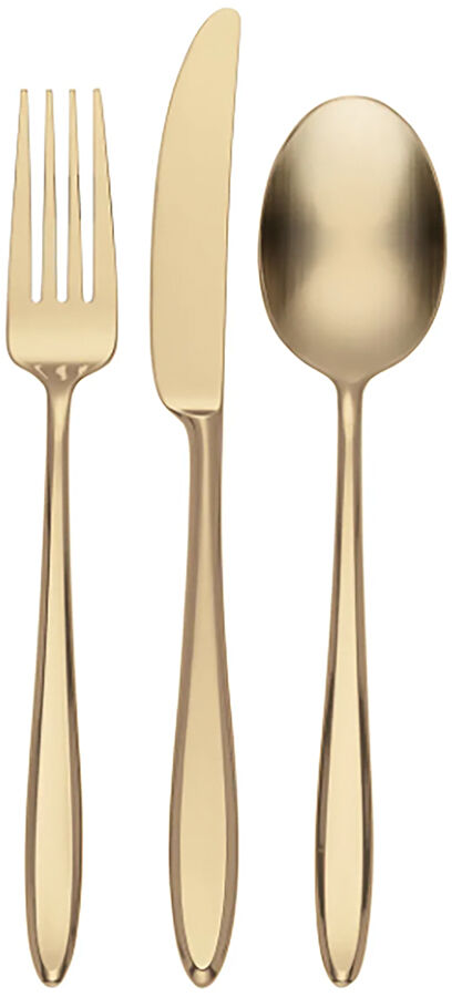 Ayla Satin Champagne (Stainless) Fork by Hampton Silversmiths-1