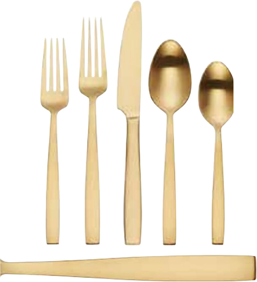 Clearview (Gold Electroplate) Fork by Hampton Silversmiths-1