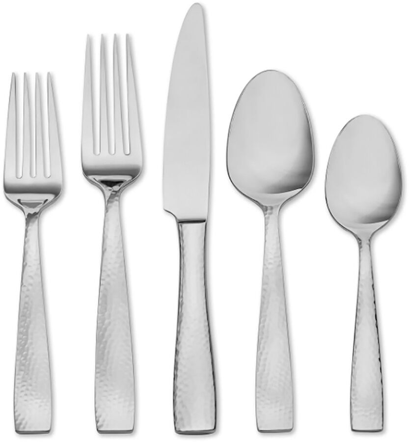 Vento Hammered (Stainless) Fork by Hampton Silversmiths-1