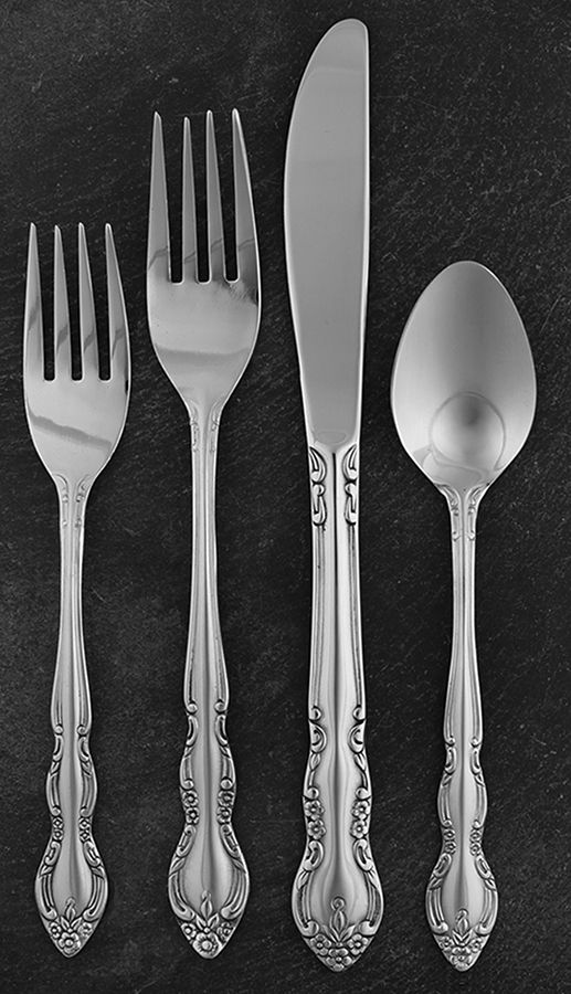 Fleurette (Stainless) 4 Piece Place Setting by Imperial Intl-1