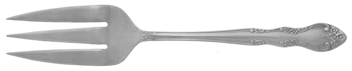 Fleurette (Stainless) Medium Solid Cold Meat Serving Fork by Imperial Intl-1