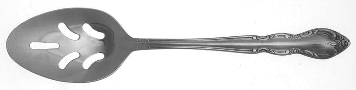 Fleurette (Stainless) Pierced Tablespoon (Serving Spoon) by Imperial Intl-1
