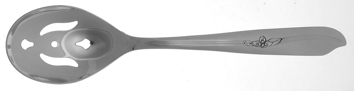 Misty Rose (Stainless) Pierced Tablespoon (Serving Spoon) by Imperial Intl-1
