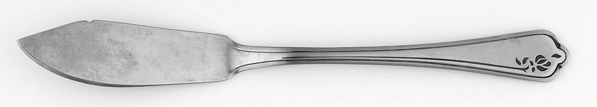 Rose Image (Stainless, Round End) Flat Handle Master Butter Knife by Imperial Intl-1