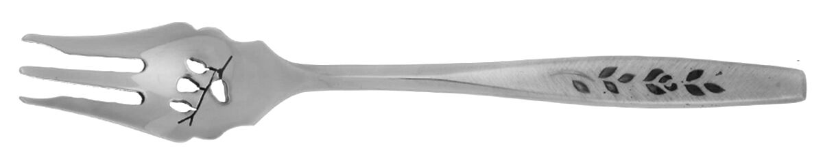 Rose Silhouette (Stainless) Pickle Fork Pierced with Short Handle HC by Imperial Intl-1
